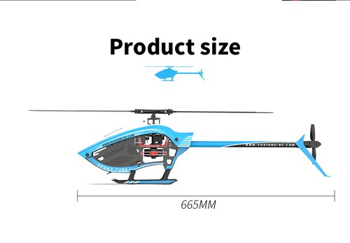 Helicóptero de radiocontrol YXZNRC F280 2.4G 6 CANALES 6 ejes giroscopio 3D motor sin escobillas sin flybar - Imagen 14 de 25