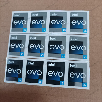 intel CORE i5 evo 12th GEN STICKER 18MM X 23MM Genuine & New ( 12 PCS per lot )