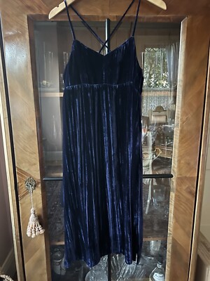 blue velvet slip dress ASCENO Blue Alberta Silk Velvet Slip Dress UK S – Reliked