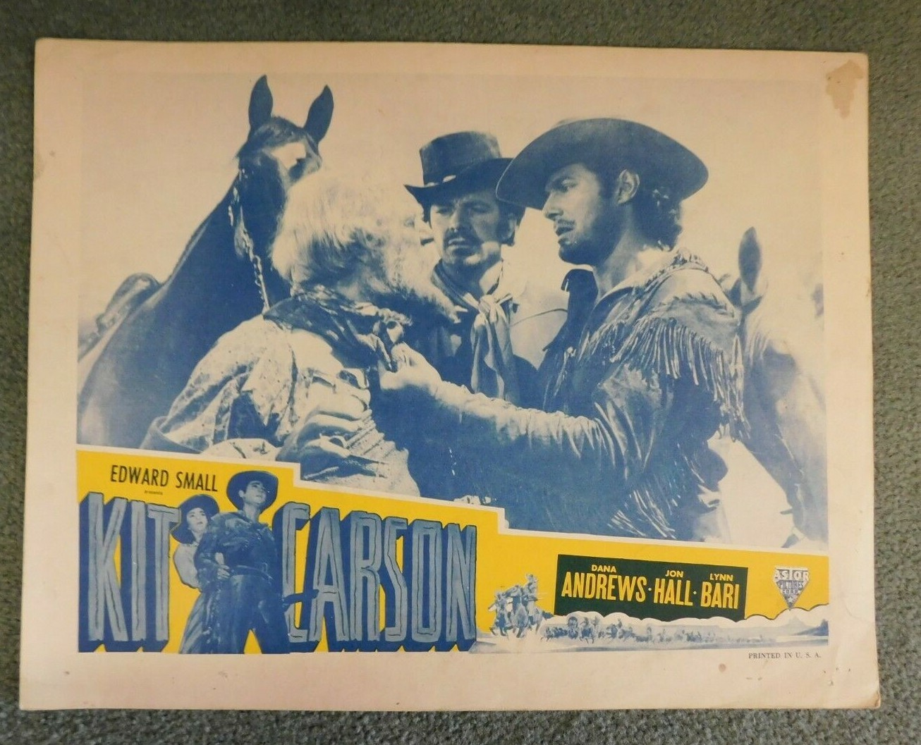 Kit Carson 1940's Original 11"x14" Vintage Lobby Card "Joh Hall & Dana
