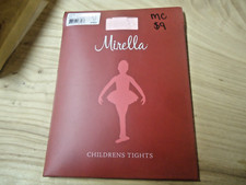 Mirella Girl's Dance Soft Footed Tights Pink Size Children's Medium  8-10 