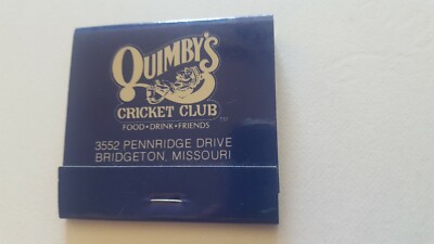 Matchbook Quimby's Cricket Club Bridgeton Missouri  FULL     F2 