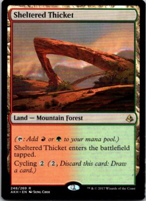 Magic the Gathering Sheltered Thicket Amonkhet MTG Free Shipping!