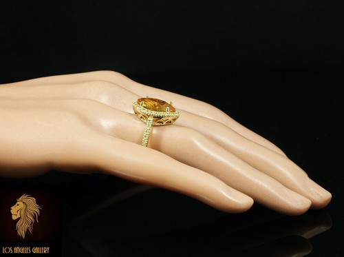 NEW / Sonia Bitton / Honey Citrine & Yellow Sapphire Ring / 14K - Picture 4 of 9