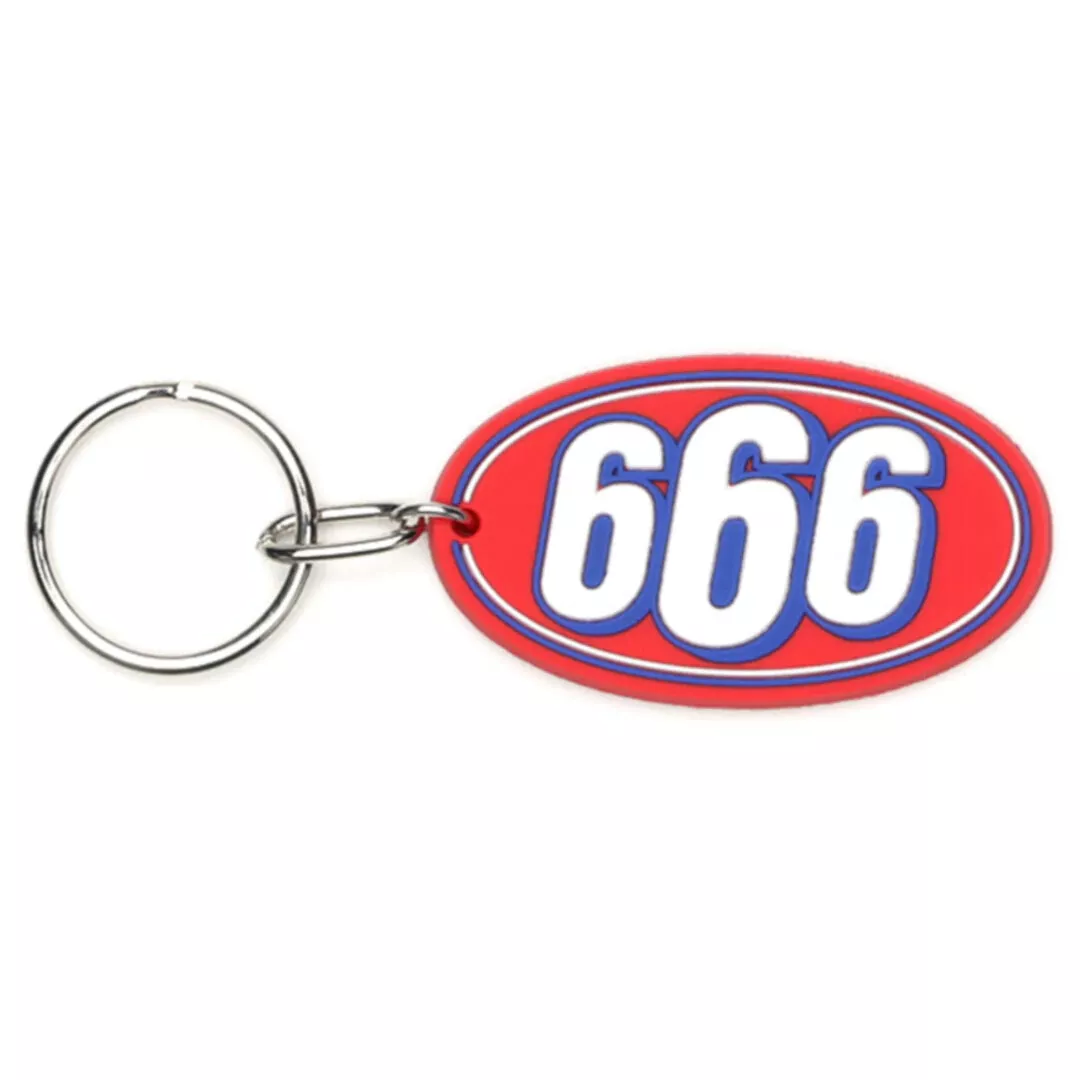 Supreme 666 Keyring Rubber Keychain Blue