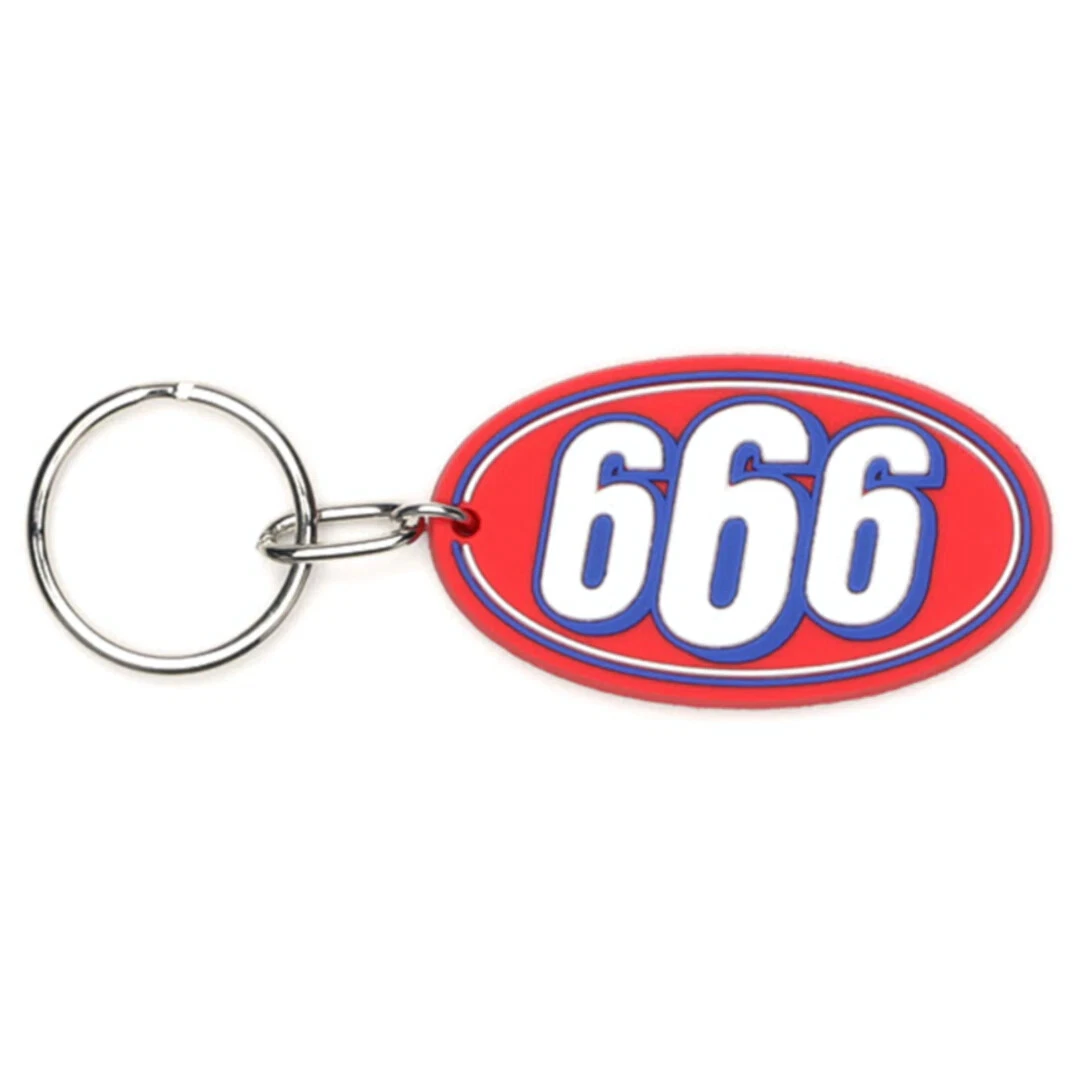 Supreme   666 Porte clés   Caoutchouc   Porte clés   Bleu