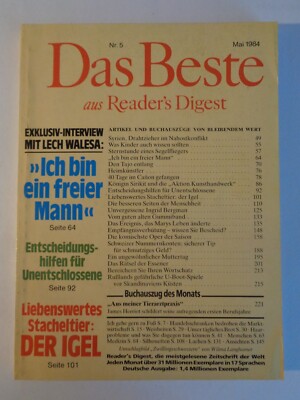 Das Beste aus Reader's Digest Nr. 5 Mai 1984 Werbung Reklame