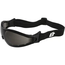 Birdz Boogie Foam Padded Z87.1 Safety Goggles Black Frames Smoke Anti-Fog Lenses