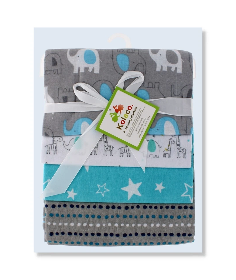 4 x Baby Receiving Blankets Perfect Gift Baby Shower Premium Quality New Born — 第 3/4 张图片