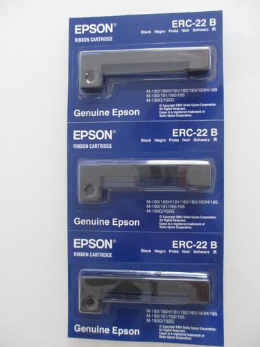 3 X ERC-22B Longlife Ribbon Cap. 6 Mio Ecr 2450 ERC22B M190 M180 M-192G 183H - 第 1/11 張圖片