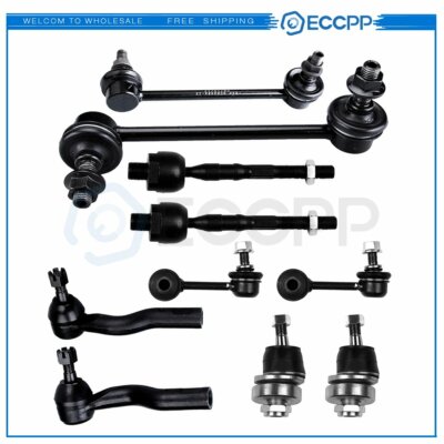 For 2006 - 2009 Ford Fusion 10PCS Front Rear Sway Bars Tie Rods Ball Joints Kit