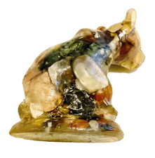 60s Stone Crystal Bear Cub Camp Rock Art Baby Animals 4