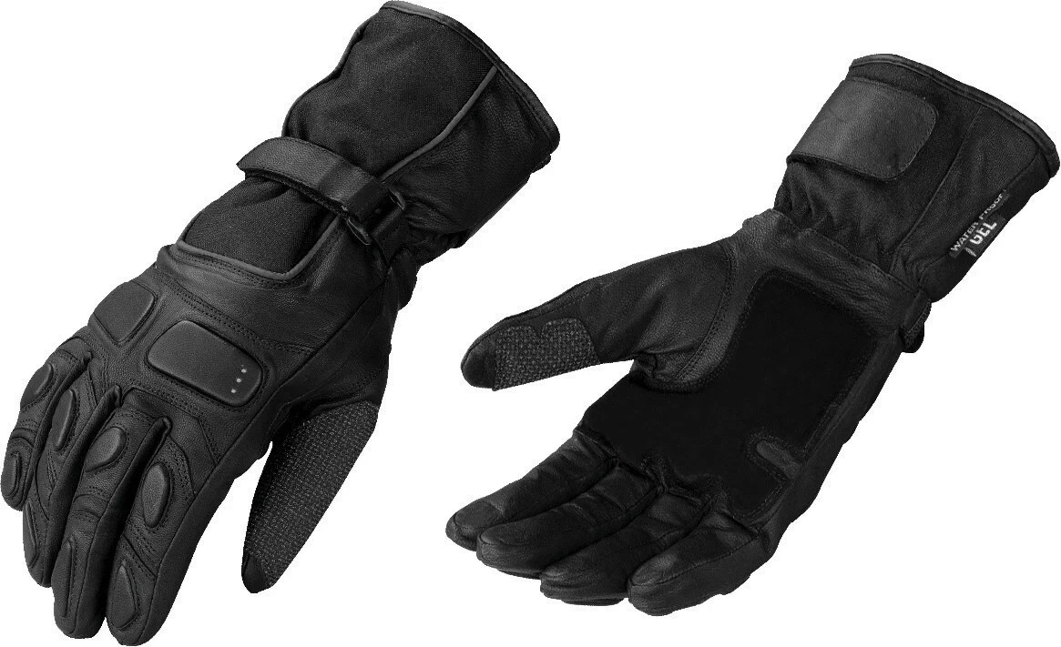 Milwaukee Leather 814 Men's Waterproof Black Gauntlet Motorcycle Riding Gloves