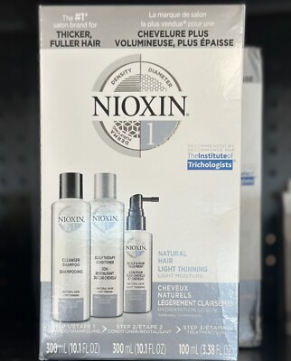NIOXIN System Kit 1 - Cleanser  Scalp Therapy Hair Treatment 3pc Set NEW IN BOX