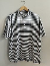 Peter Millar Summer Comfort Polo Striped Golf Polo Shirt Men  s Size L Blue White