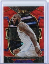 2022-23 Panini Select Asia Tmall LEBRON JAMES LA Lakers Red Wave Prizm