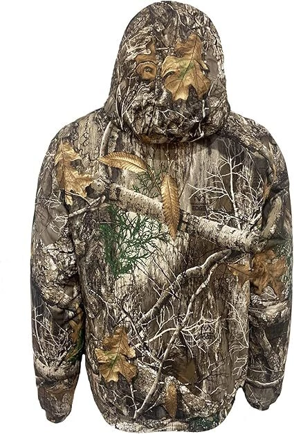Chaqueta de Invierno Realtree Edge Reversible Naranja Brillante Impermeable Aislada Foto 3 de 4