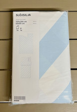 IKEA SLOJSILJA Bettbezug und Kissenbezug, hellblau/weiß gestreift, 150x200 cm