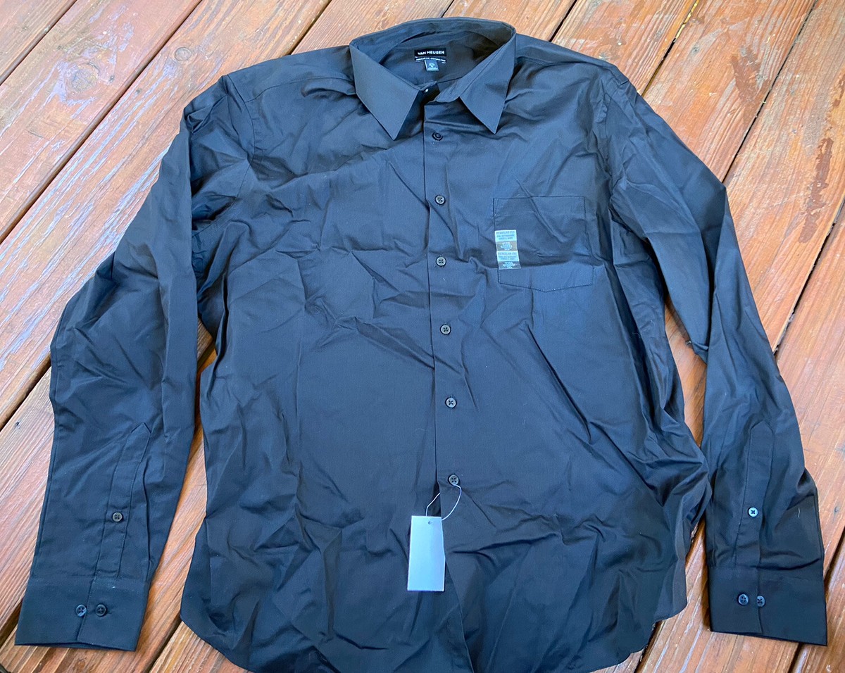 calvin klein black dress shirt Calvin Klein Men's Slim Fit Dress Shirt - Black