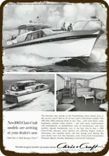 1963 CHRIS CRAFT CONSTELLATION WOOD BOAT YACHT Vintage Look REPLICA METAL SIGN 