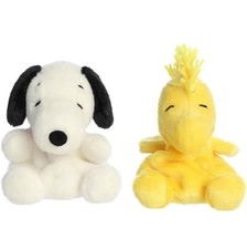 Aurora Peanuts Palm Pal Pals Plush Bundle Snoopy and Woodstock 5 inch NWT NEW