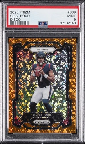 2023 PANINI PRIZM DISCO PRIZM #339 CJ STROUD ROOKIE RC PSA 9