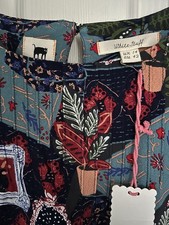 White Stuff Penny Top/Blouse With Quirky Cat/Plant Print Size 14 Bnwt Rrp �45