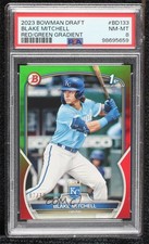 2023 Bowman Draft Red & Green Gradient 7/10 Blake Mitchell #BD-133 PSA 8 16dy