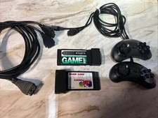 Insanely Rare PCMCIA  Game Port Adapter Cards. Dual 6’ Ext Cord & 2 Controllers