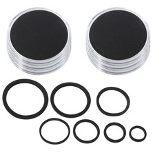 Coin Snap Holder, 6 Pack Coin Holders Circle Fit 16/20/25/27/30/38/46mm, Black