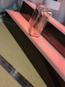 LED lighted bottle display rack 2 shelf 30" long x 9"deep x 7 1/2"tall