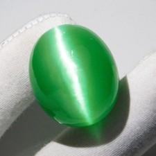 Natural 113.10 Ct Green Chrysoberyl Cat's Eye Oval Cabochon Certified Gemstone