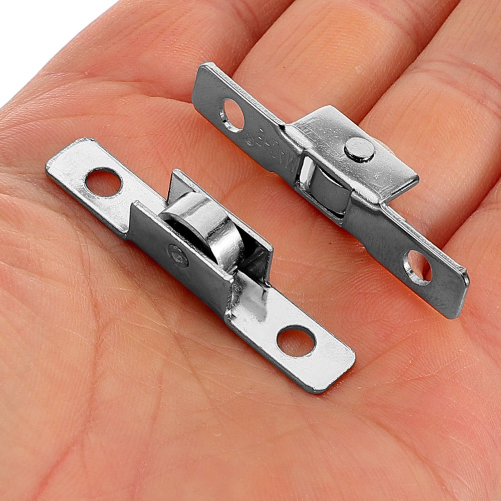 2 Guide Per Porte Scorrevoli Con Ruote In Legno - Sistema Sospeso Per Armadi, Bagni E Finestre - Foto 2