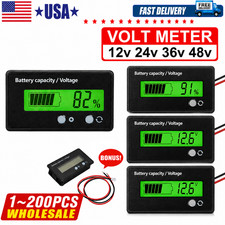 12v24v3648v Battery Status Charge Lcd Digital Indicator Monitor Meter Gauge 12v24v3648v Battery Status Charge Lcd Digital Indicator Monitor Meter Gauge