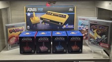 Atari 2600+ PAC-MAN Edition + 3 Games 4 Joysticks Mega Collectors Bundle NIB