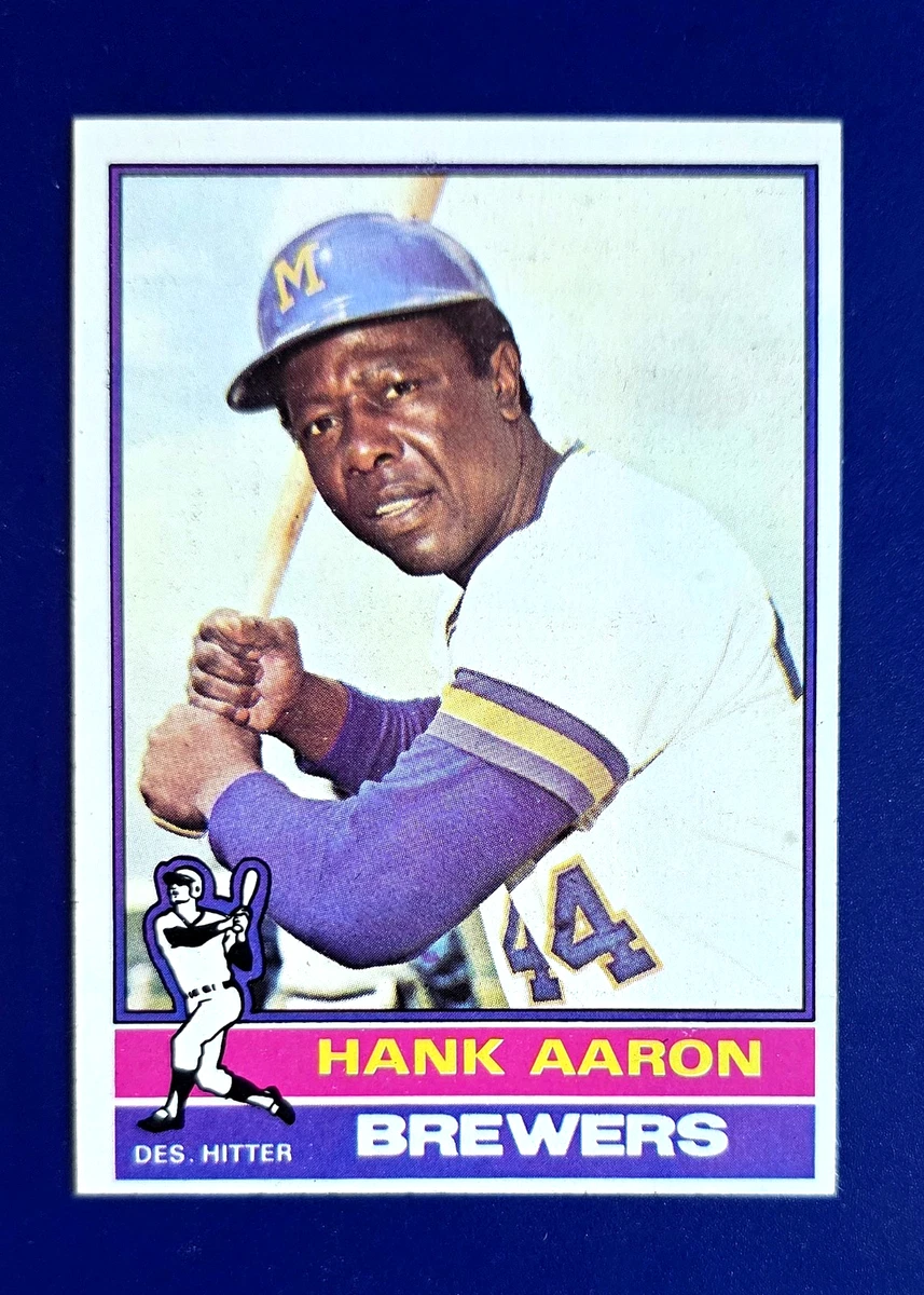 Topps Hank Aaron Milwaukee Brewers Baseball Sports Trading Cards