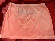 NWT Juicy Couture Strawberry Ice Bling Velour Skirt Size M Medium