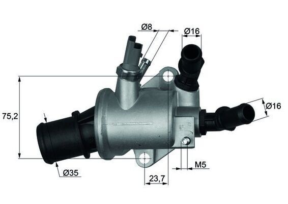Thermostat MAHLE TI 143 88 pour moteur Alfa Romeo OE 55187784