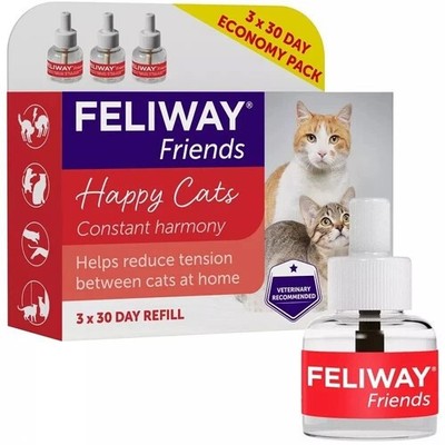Stressabbau Feliway Friends 48ml 30 Tage Natürliches Flüssig-Supplement 3x 48m