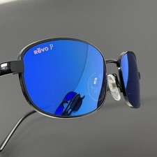 Vintage Revo H2O Polarized Sunglasses Black Frame 3041 095/62 Blue Mirror 52mm
