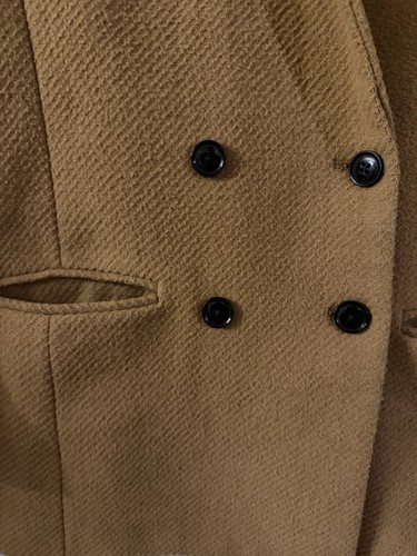 Banana Republic Women’s Double Breasted Camel Wool Blend Jacket | Size 2 Petite - Picture 2 of 6