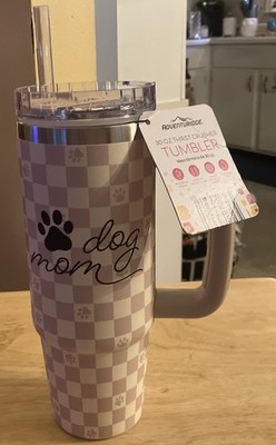 Adventuridge Thirst Crusher Tumbler 30 oz Dog Mom Checked Vacuum Insulated