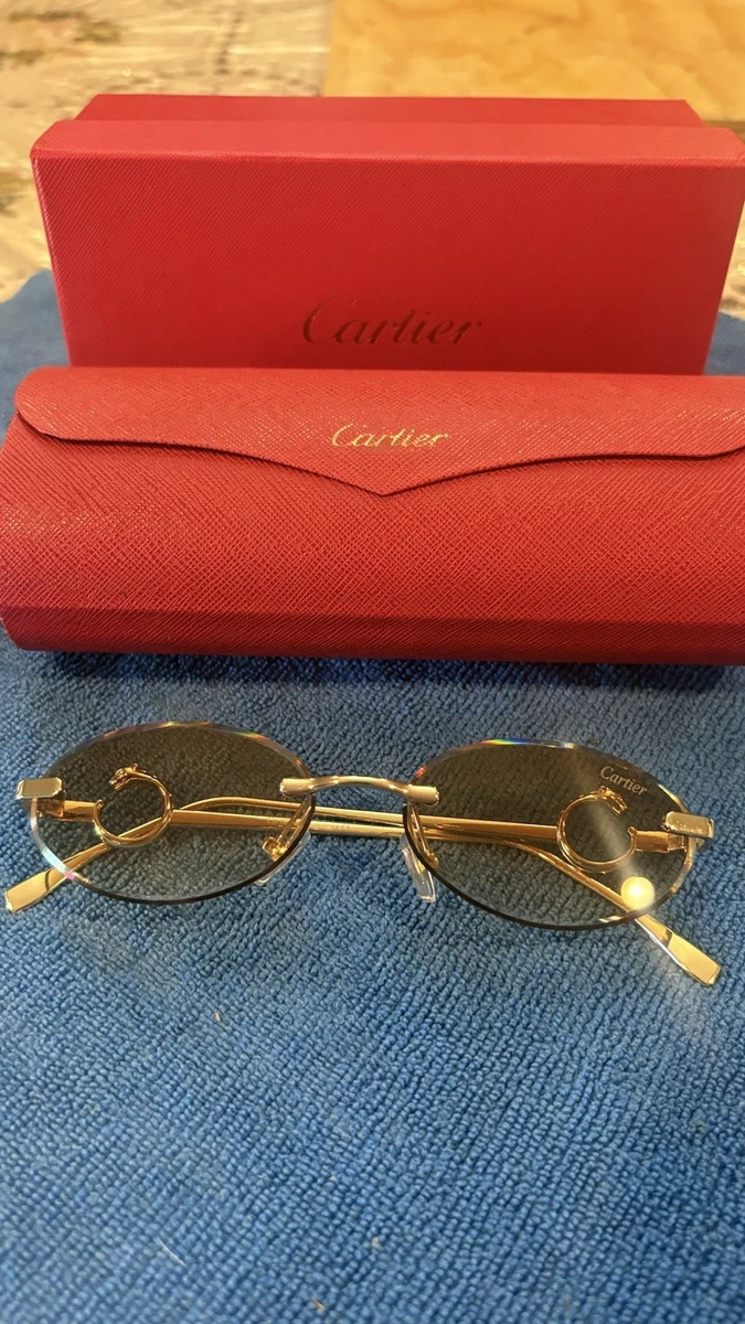 Cartier Rimless Anti-Reflective Sunglasses for Men for sale | eBay