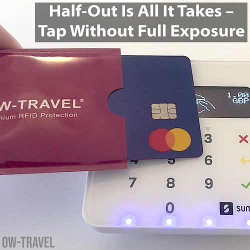 RFID Card Holder Blocking Sleeves OW-TRAVEL Bank Credit Card Protector Sleeves - Picture 19 of 47