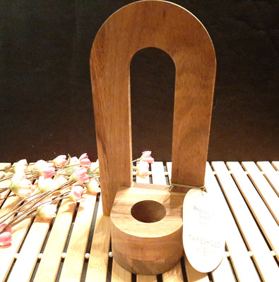 Threshold Wood Arch Progagation Vessel  Vase ~ New No Glass