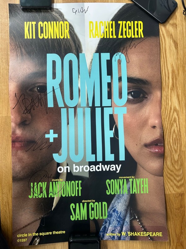 Rachel Zegler & Kit Connor Signed Romeo And Juliet 14x22 Windowcard Poster