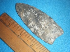 3  5/8  in.    INDIAN ARROWHEAD  PALEO CLOVIS FROM OTTAWA OKLAHOMA