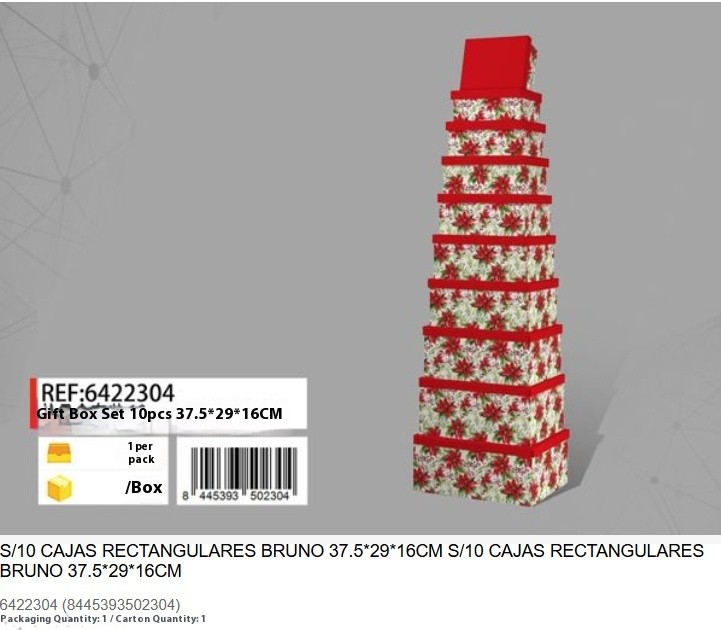 Juego de Cajas de Regalo Navidad 10 Piezas