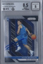 2018-19 Panini Prizm #250 Jalen Brunson NBA MVP RC BGS 8.5 NM+ - Auto BAS 8