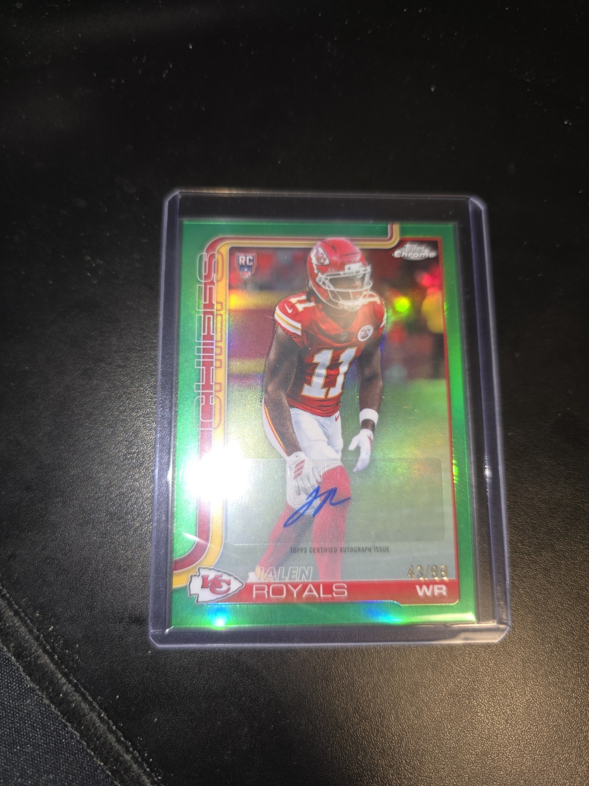 2025 Topps Chrome Jalen Royals Green Refractor Rookie Auto /99 #RA-JRO